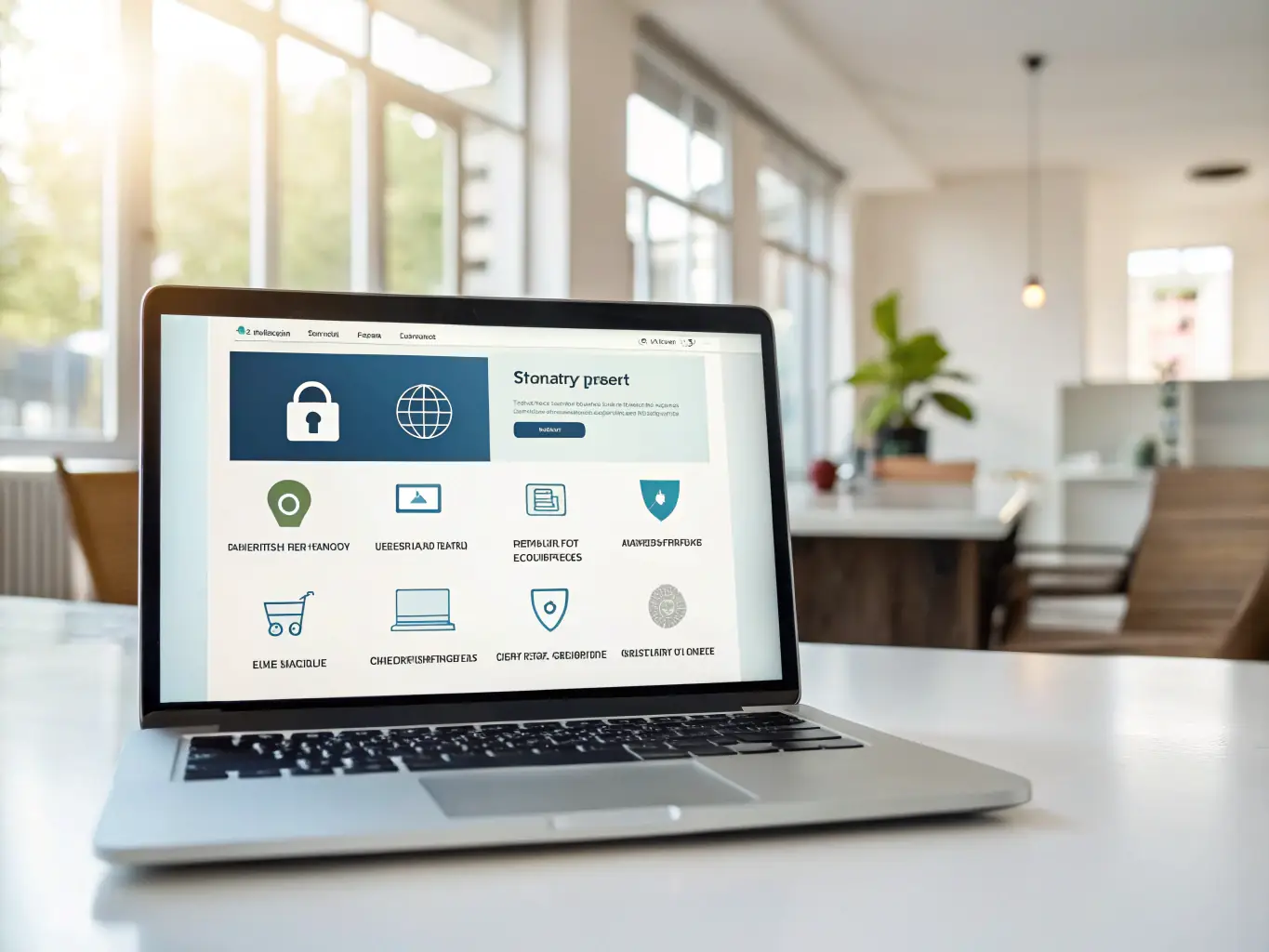 An image of a secure online store with a shield icon overlay, emphasizing the protection of e-commerce platforms.
