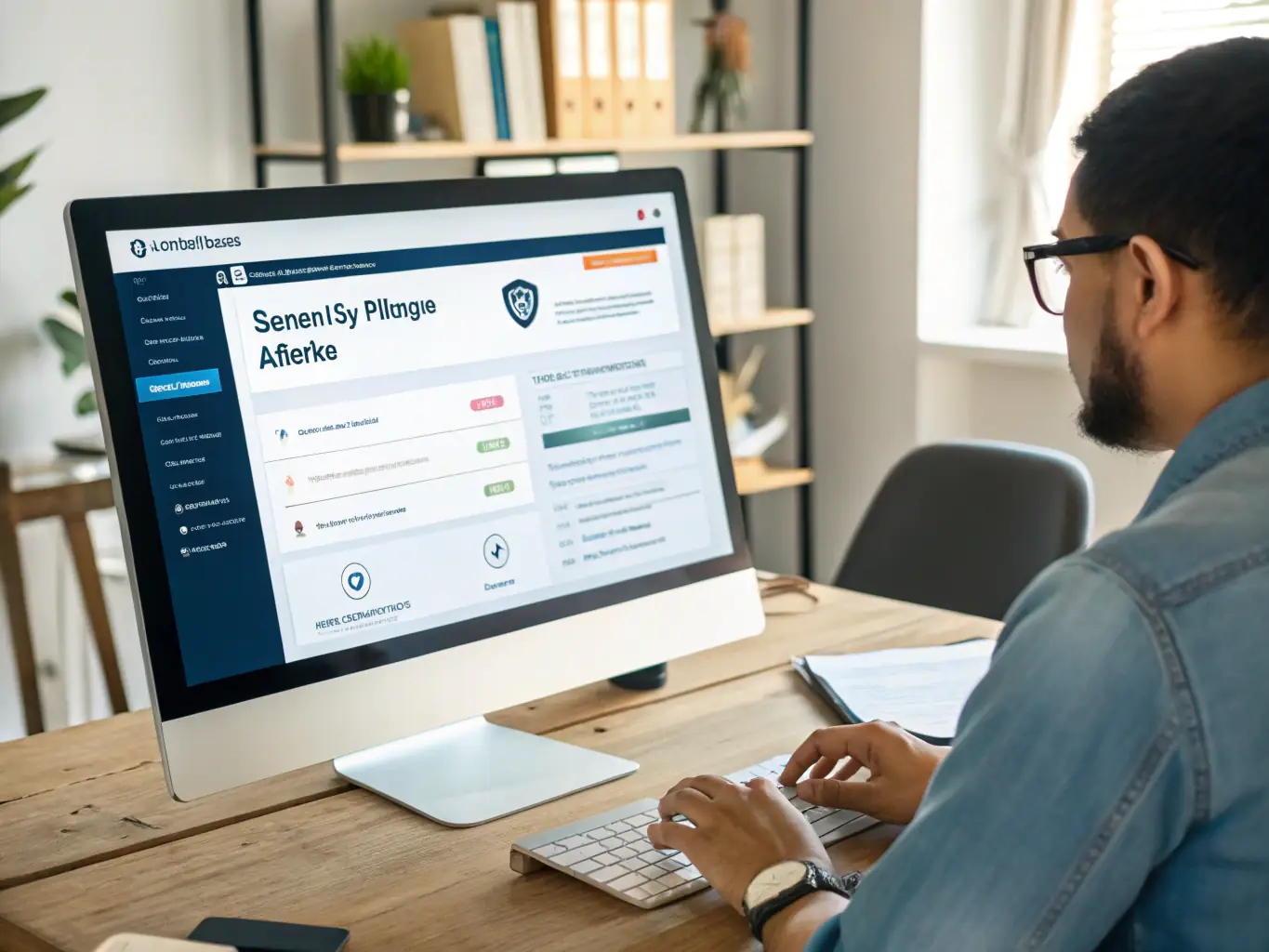 A secure WordPress website dashboard with security plugins activated, indicating proactive security measures.